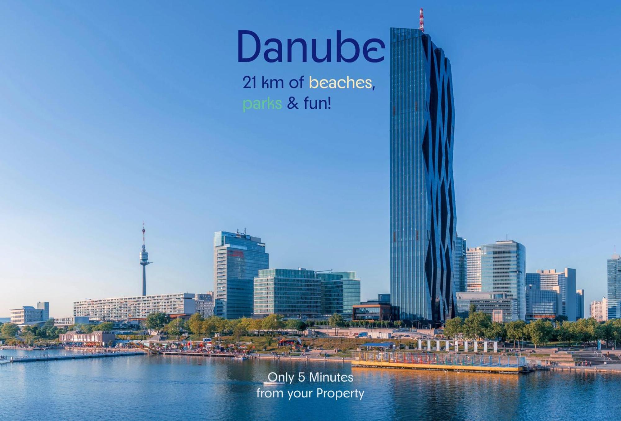 Homelike 2Br Apt. @Millenium Tower/Danube River Vienna Exterior photo